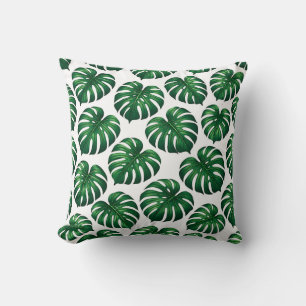 Tropisches Monstera-Blattmuster Kissen