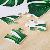 Tropisches Monstera-Blattmuster Puzzle (Seite)