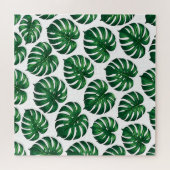 Tropisches Monstera-Blattmuster Puzzle (Horizontal)