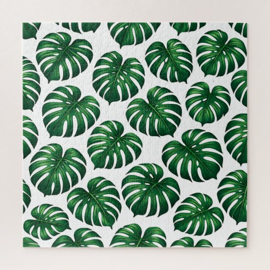 Tropisches Monstera-Blattmuster Puzzle (Vertikal)