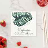 Tropisches Monstera Leaf Grüne Serviette (Beispiel)