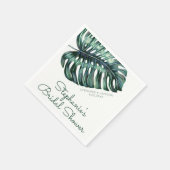 Tropisches Monstera Leaf Grüne Serviette (Ecke)