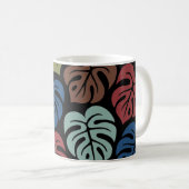 Tropisches Monstera-Muster Kaffeetasse (VorderseiteRechts)