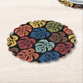 Tropisches Monstera-Muster Untersetzer (angewinkelt)