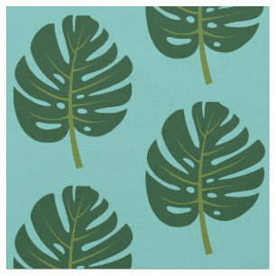Tropisches Monstera Palmblatt-Blumendruckgewebe Stoff