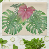 Tropisches Monstera u. Geschirrtuch (Gefaltet)
