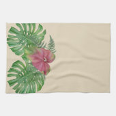 Tropisches Monstera u. Geschirrtuch (Horizontal)