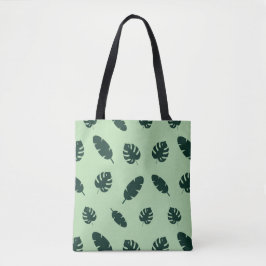 Tropisches Monstera- und Palmblatt nahtloses Muste Tasche