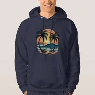 Tropisches Monterey Beach Tattoo Art Design Hoodie