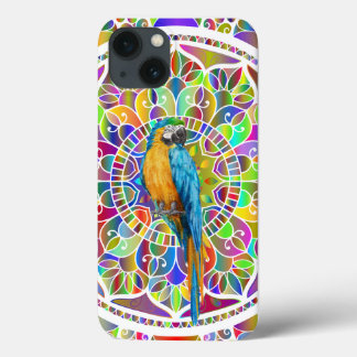 Tropisches Mosaik – Blau- und Goldara-Mandala Case-Mate iPhone Hülle
