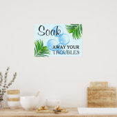 Tropisches Motivierend Wäscheservice Poster (Küche)