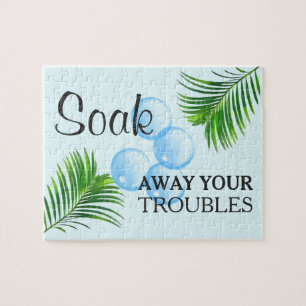 Tropisches motivierendes Wäschezimmer-Schild Puzzle