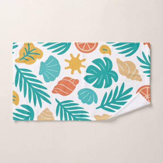 Tropisches Muscheln- und Frontsystem Badhandtuch Set (Handtuch)