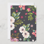 Tropisches Muster 60. Geburtstagsparty Einladung (Rückseite)