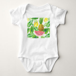 tropisches Muster Baby Strampler