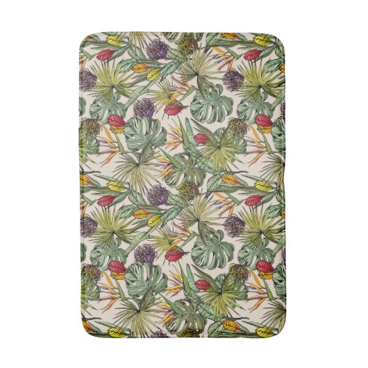 Tropisches Muster Badematte (Vorderseite Vertikal)