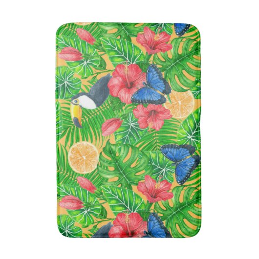 tropisches Muster Badematte (Vorderseite Vertikal)