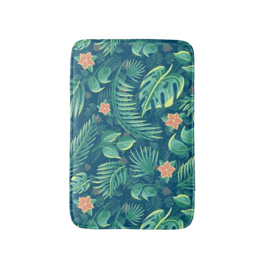 Tropisches Muster Bath Mat Badematte (Vorderseite Vertikal)
