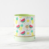 Tropisches Muster Bunte Früchte Kaffeetasse (Zentrum)