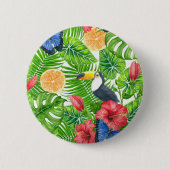 tropisches Muster Button (Vorderseite)