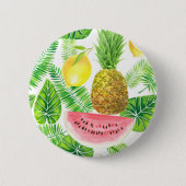 tropisches Muster Button (Vorderseite)