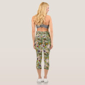 Tropisches Muster Capri Leggings (Rückseite)