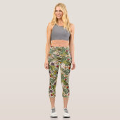 Tropisches Muster Capri Leggings (Vorderseite)