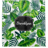 Tropisches Muster Duschvorhang (Vorderseite)