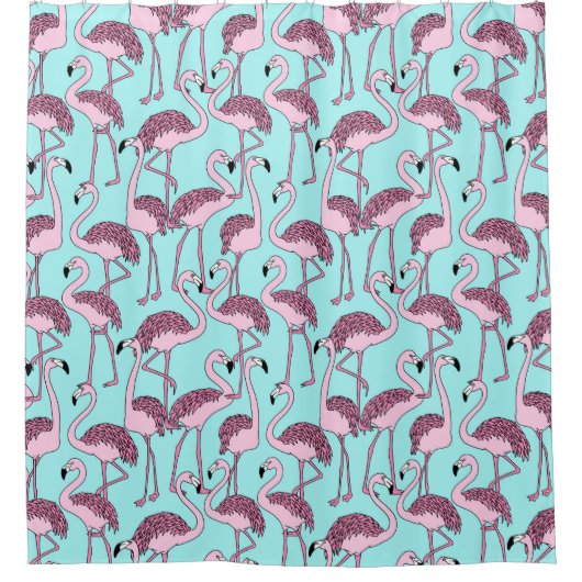 Tropisches Muster Duschvorhang (Vorderseite)