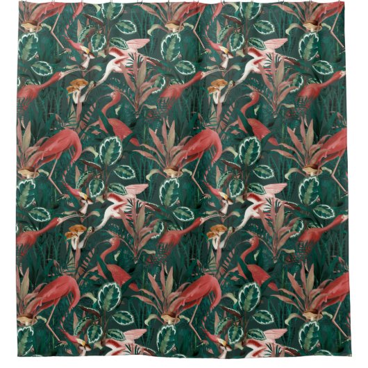 Tropisches Muster Duschvorhang (Vorderseite)