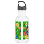 tropisches Muster Edelstahlflasche (Rückseite)