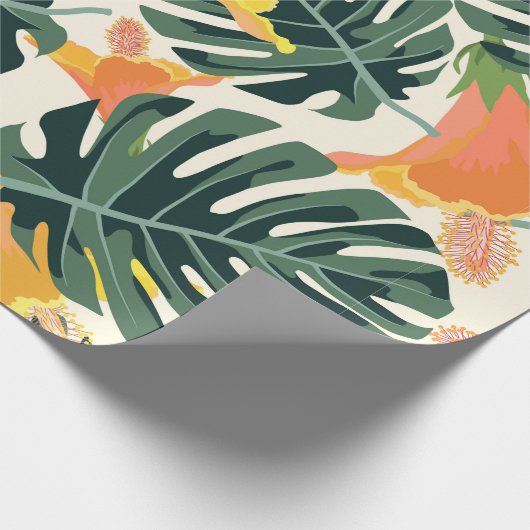 Tropisches Muster. Farbige Textur. exotisch Geschenkpapier (Ecke)