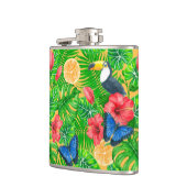 tropisches Muster Flachmann (Links)