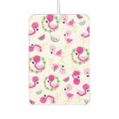 Tropisches Muster, Flamingos, Wassermelonen, Blume Autolufterfrischer (Vorderseite)