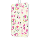 Tropisches Muster, Flamingos, Wassermelonen, Blume Autolufterfrischer (Links)