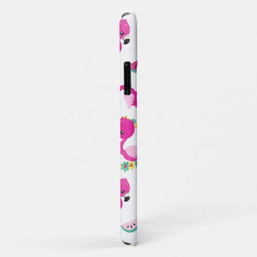 Tropisches Muster, Flamingos, Wassermelonen, Blume Case-Mate iPhone Hülle (Hinten/Rechts)