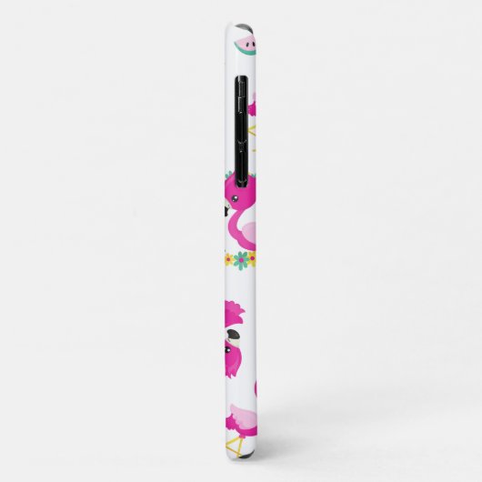 Tropisches Muster, Flamingos, Wassermelonen, Blume Case-Mate iPhone Hülle (Hinten/Links)