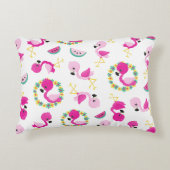 Tropisches Muster, Flamingos, Wassermelonen, Blume Dekokissen (Vorderseite)