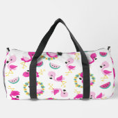 Tropisches Muster, Flamingos, Wassermelonen, Blume Duffle Bag (Rückseite)