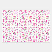 Tropisches Muster, Flamingos, Wassermelonen, Blume Geschenkpapier Set (Vorderseite)