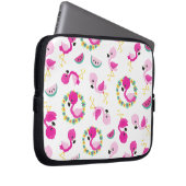 Tropisches Muster, Flamingos, Wassermelonen, Blume Laptopschutzhülle (Vorne Rechts)