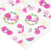 Tropisches Muster, Flamingos, Wassermelonen, Blume Mittelgroßer Tischläufer (Ecke)