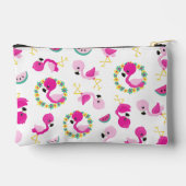 Tropisches Muster, Flamingos, Wassermelonen, Blume Zubehörtasche (Rückseite)