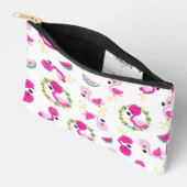 Tropisches Muster, Flamingos, Wassermelonen, Blume Zubehörtasche (Offen)