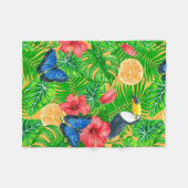 tropisches Muster Fleecedecke (Vorderseite (Horizontal))