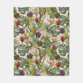 Tropisches Muster Fleecedecke (Vorderseite)
