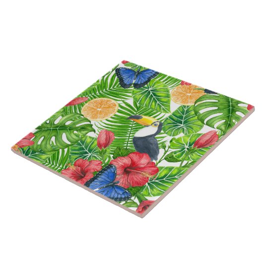 tropisches Muster Fliese (Seite)