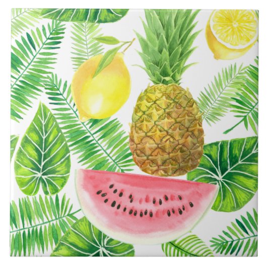 tropisches Muster Fliese (Vorderseite)