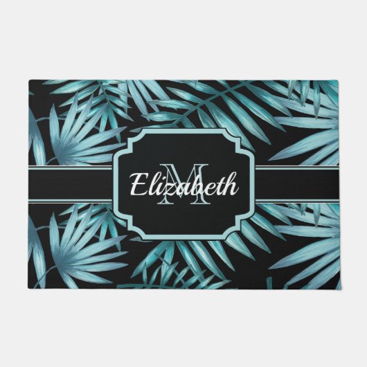 Tropisches Muster Fußmatte (Vorderseite)