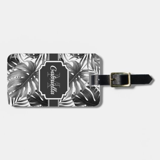 Tropisches Muster Gepäckanhänger (Vorderseite horizontal)